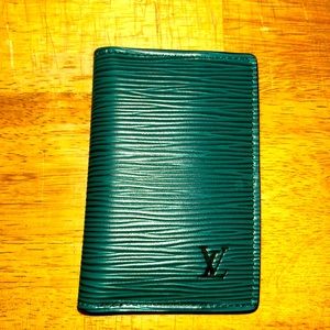 Green Louis Vuitton Epi Pocket Organizer Limited Edition